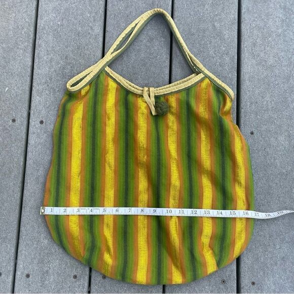 Old Navy Boho Tote Bag Green & Gold - Picture 5 of 8